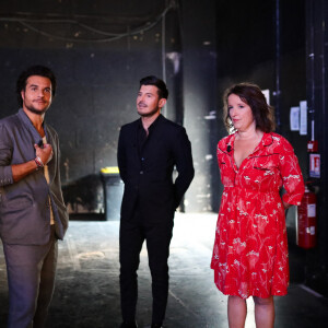 Vincent Niclo, Anne Roumanoff et Amir Haddad - Enregistrement de l'émission "La boite à secrets" N°6. Le 22 septembre 2020. © Tiziano Da Silva / Bestimage