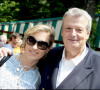 Guy Carlier et sa femme Joséphine Dard - Tournoi de Roland-Garros, le 3 juin 2009.