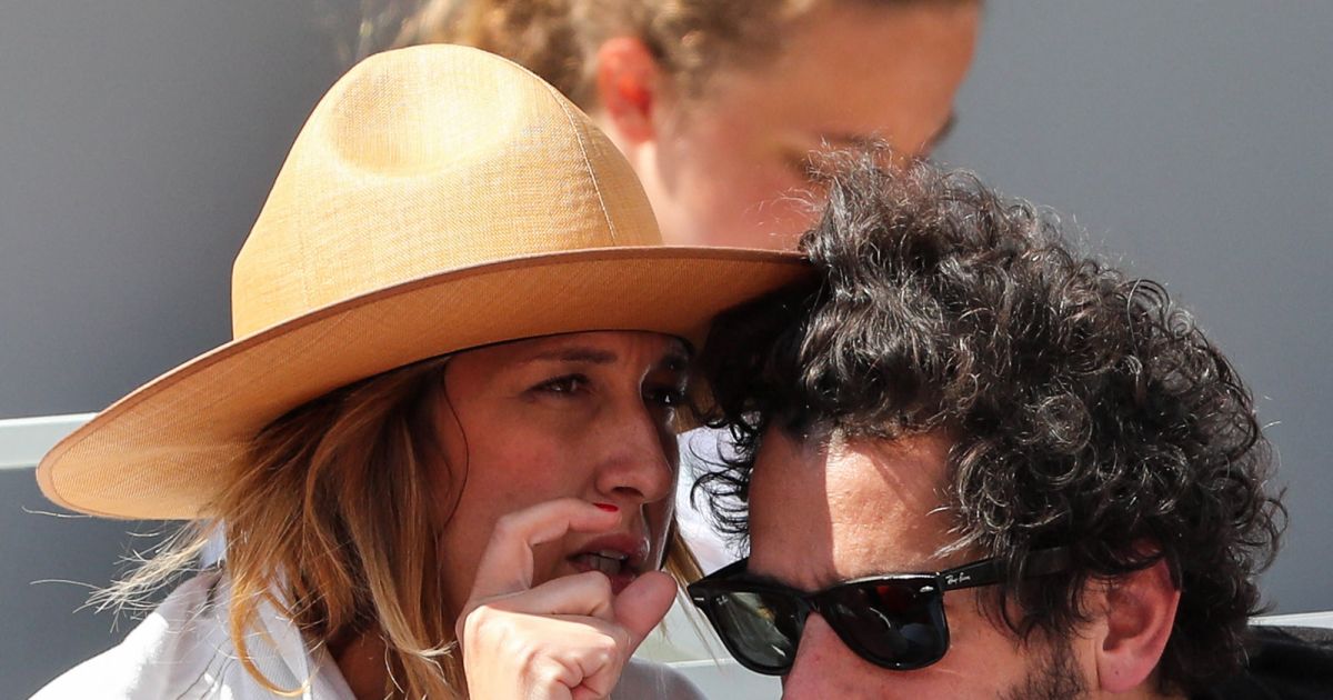 Daphné Bürki et son mari Gunther Love Célébrités dans les tribunes des internationaux de