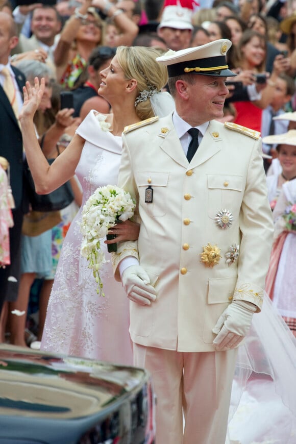 Mariage religieux du prince Albert II de Monaco et de la princesse Charlene Wittstock.