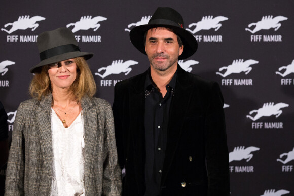 Vanessa Paradis et son compagnon Samuel Benchetrit - Photocall du film "Chien" au 32e festival international du film francophone de Namur le 5 octobre 2017.