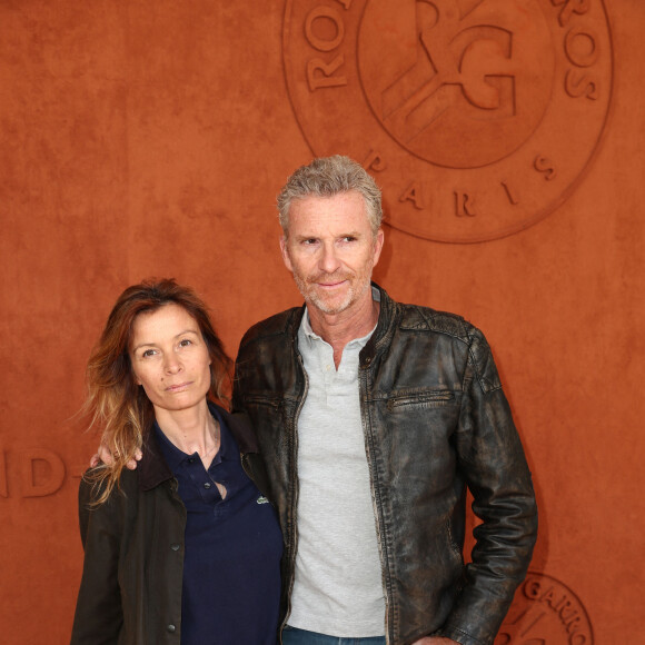 Denis Brogniart et sa femme Hortense Brogniart - Célébrités dans le village des internationaux de France de tennis de Roland Garros à Paris, France, le 6 juin 2019. © Jacovides-Moreau/Bestimage