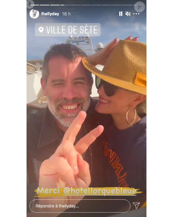 Laeticia Hallyday et Jalil Lespert en vacances à Sète, sur Instagram.