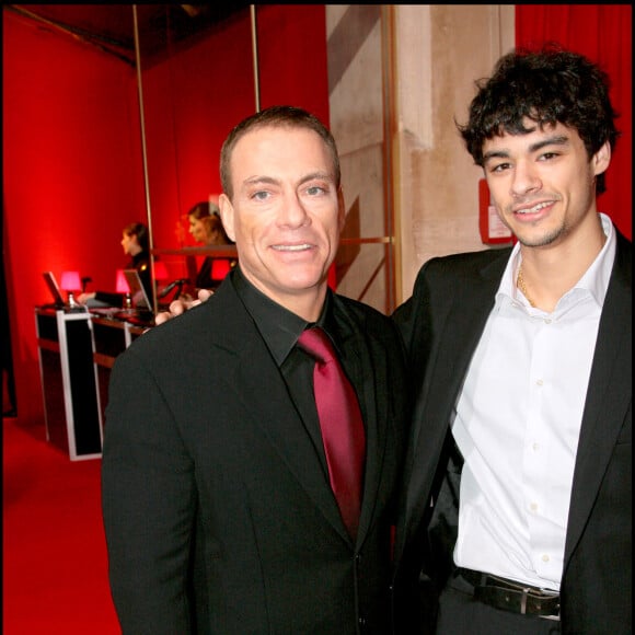Jean-Claude Van Damme et son fils Kris en 2008.