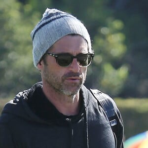 Patrick Dempsey emmène son fils jouer au football dans un parc à Los Angeles, le 19 octobre 2019.