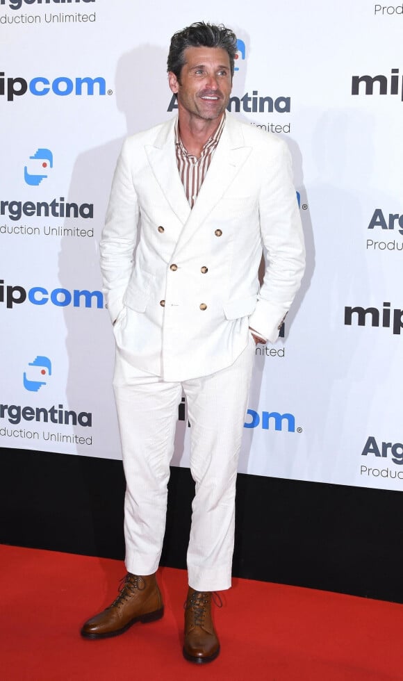Patrick Dempsey - Tapis rouge de la cérémonie d'ouverture du MIPCOM 2019 à Cannes, le 14 octobre 2019.