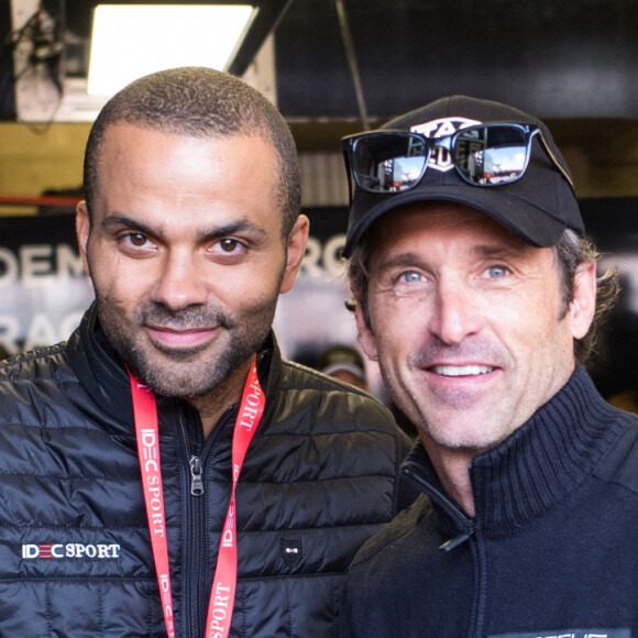 Tony Parker et Patrick Dempsey - 87e édition des 24 Heures du Mans, le 15 juin 2019. © Cyril Moreau / Bestimage