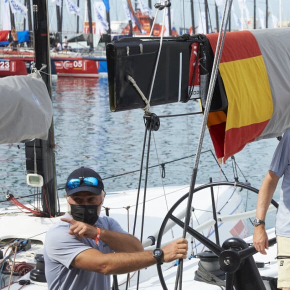 Le roi Felipe VI d'Espagne préside le 500 ème anniversaire de la mort de l'explorateur Juan Sebastian Elcano à Palma de Majorque en marge de la régate "Copa del Rey". Le 4 août 2021.