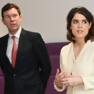 La princesse Eugenie, duchesse d'York, Jack Brooksbank lors d'une visite l'Hôpital national orthopédique royal de Londres pour l'ouverture du nouveau bâtiment Stanmore.