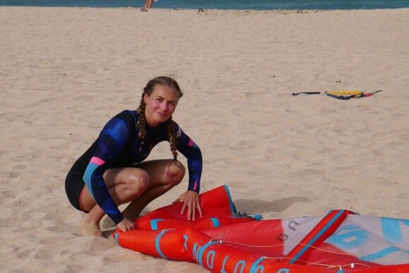 Delphine Jariel, championne de planche à voile.