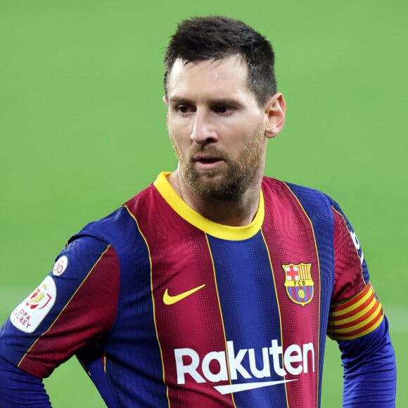 Lionel Messi lors de la demi-finale aller de la Copa del Rey espagnole opposant le FC Séville au FC Barcelone au stade Sanchez Pizjuan à Séville © Jose Luis Contreras/DAX/Zuma Press/Bestimage 