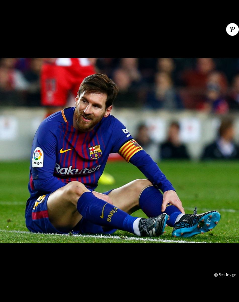 Leo Messi lors du match de football "Barcelone vs Gérone" au stade Camp Nou à Barcelone. Le 24 février 2018