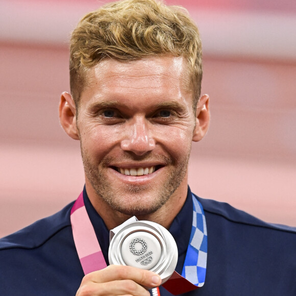 Kevin Mayer en argent sur le décathlon aux Jeux Olympiques de Tokyo au stade Olympique de Tokyo, Japon. © Jean-Baptiste Autissier