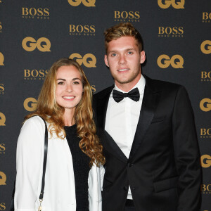 Kevin Mayer et sa compagne Delphine Jariel lors de la soirée de la 8ème édition des GQ Hommes de l'Année 2017 au Trianon à Paris, France, le 15 novembre 2017. © Coadic Guirec/Bestimage