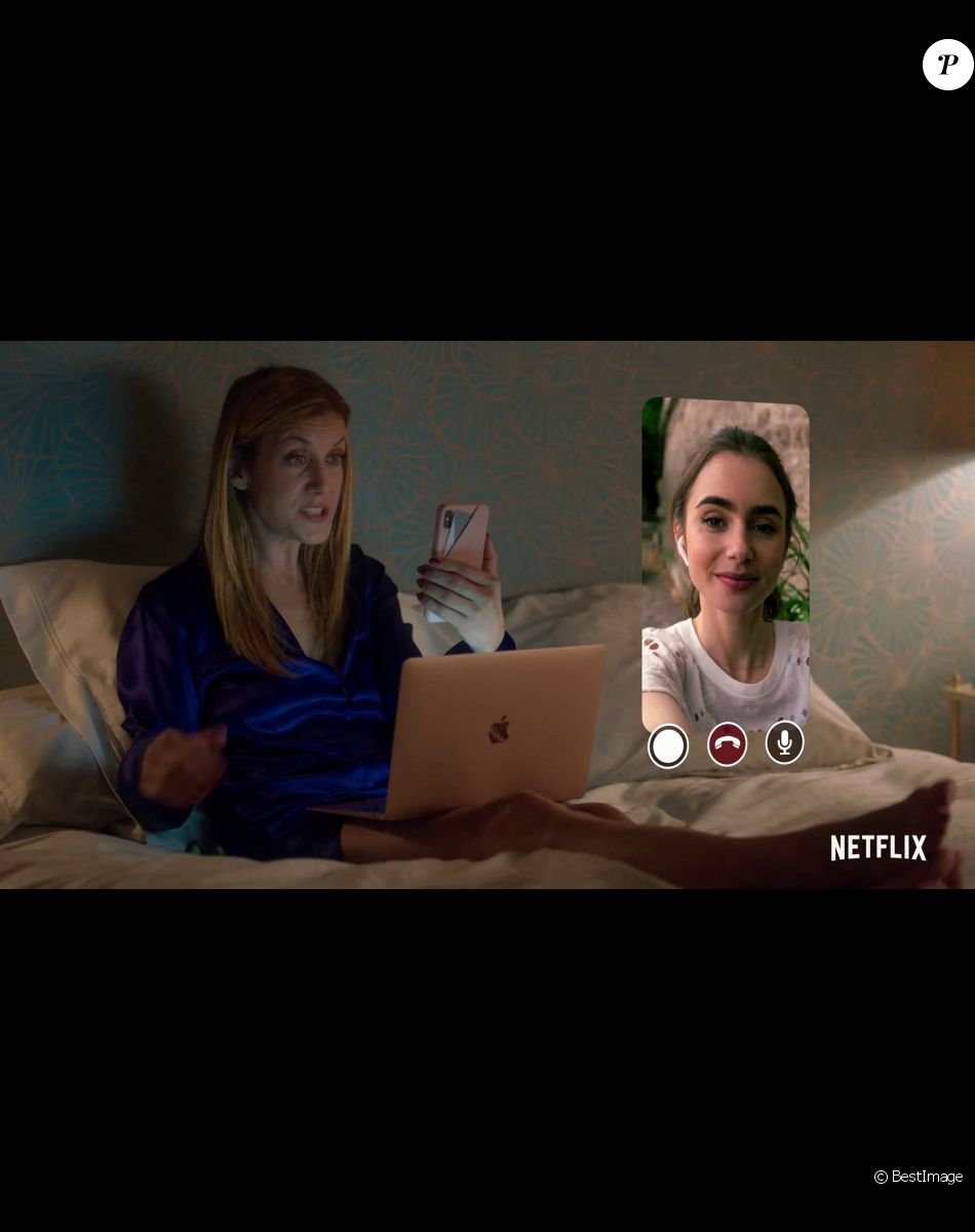 Kate Walsh, Lily Collins - Bande-annonce de la série Netflix "Emily in Paris" créée par D.Star. Le 5 octobre 2020.