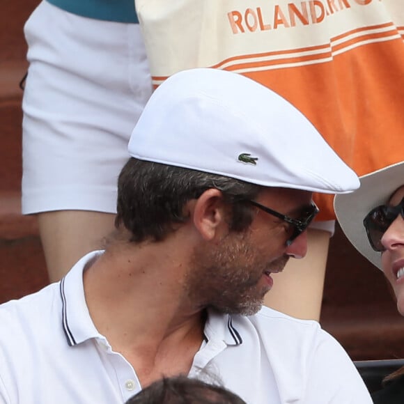 Shirley Bousquet et son compagnon Charles Watine - Tribunes des internationaux de tennis de Roland-Garros à Paris. Le 3 juin 2018. © Dominique Jacovides - Cyril Moreau/Bestimage