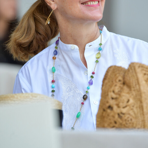 Exclusif - Prix spécial - No Web - Carole Bouquet dans l'espace VIP du Longines Paris Eiffel Jumping au Champ de Mars à Paris le 7 juillet 2019.