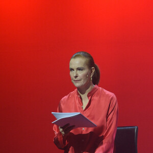 Carole Bouquet lors de la représentation de la pièce "Les Monologues du Vagin" à Bobino. Paris, le 8 mars 2018. © Guirec Coadic/Bestimage