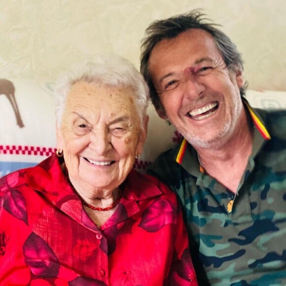 Jean-Luc Reichmann et sa grand-mère Georgette, 100 ans.