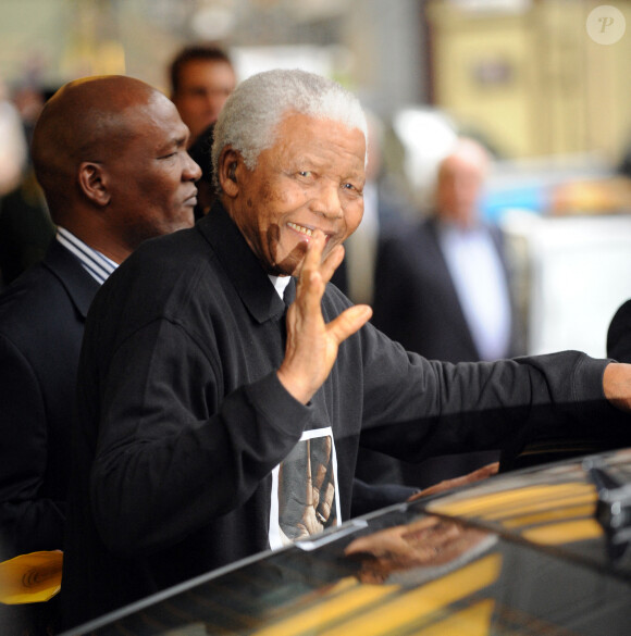 Nelson Mandela à Londres en juin 2008.