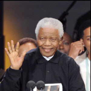 Nelson Mandela à Londres en juin 2008.