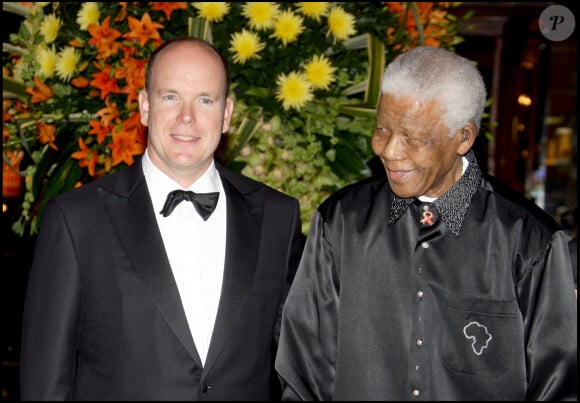 Nelson Mandela et le prince Albert de Monaco.
