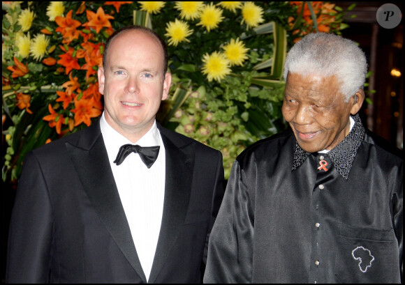 Nelson Mandela et le prince Albert de Monaco.