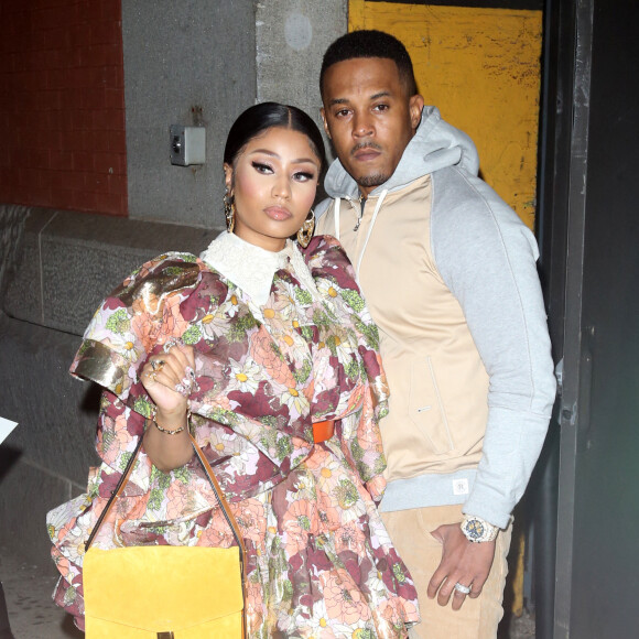Nicki Minaj et son mari Kenneth Petty arrivent au défilé de Marc Jacobs lors de la New York Fashion Week (NYFW).