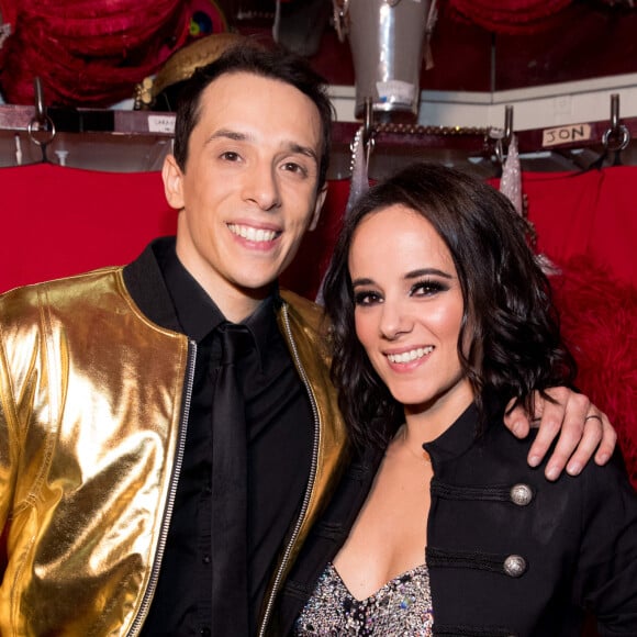 Exclusif - Grégoire Lyonnet et sa femme Alizée - Backstage de l'émission "Tous au Moulin Rouge pour le sidaction" au Moulin Rouge à Paris. © Cyril Moreau - Dominique Jacovides / Bestimage