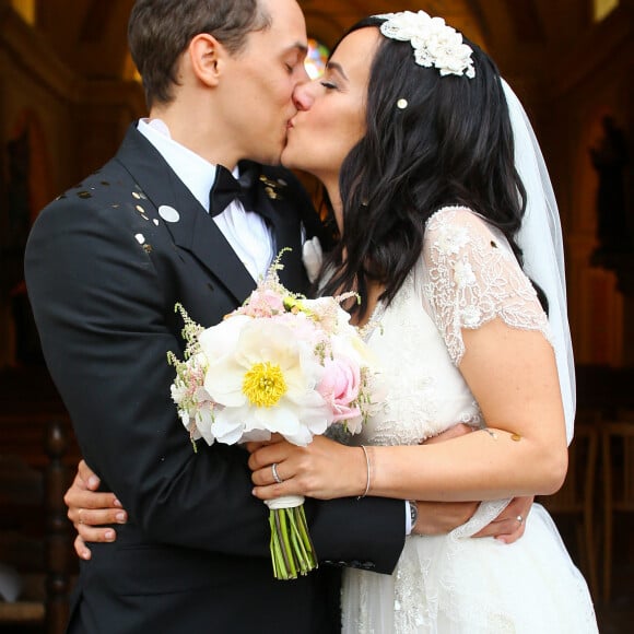 Mariage religieux en l'église de Villanova d'Alizée et Grégoire Lyonnet - Villanova le 18 juin 2016. © Olivier Huitel - Olivier Sanchez / Bestimage - Crystal