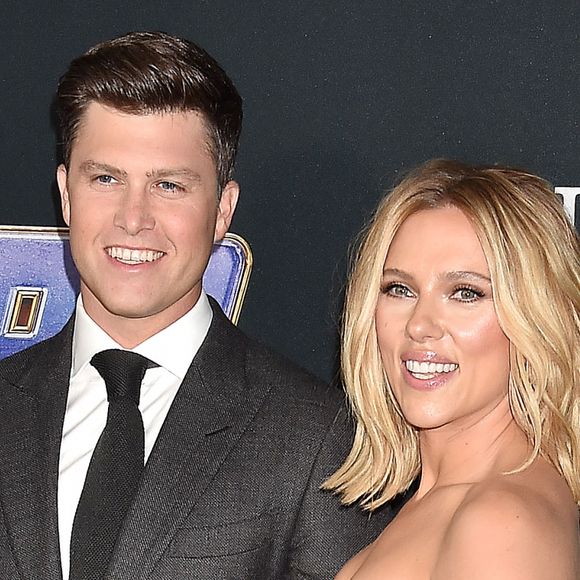 Scarlett Johansson et son compagnon Colin Jost - Avant-première du film "Avengers : Endgame" à Los Angeles, le 22 avril 2019.