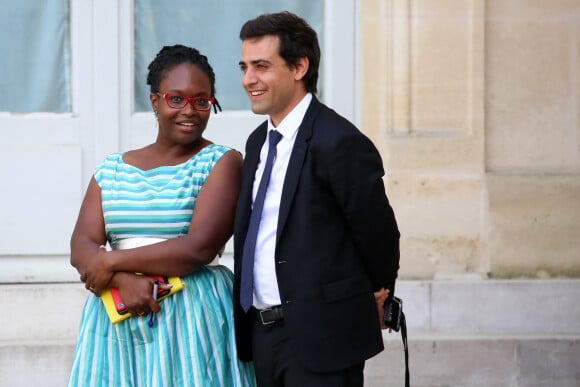 Sibeth N'Diaye et Stéphane Séjourné au Palais de l'Elysée. Paris, le 16 juillet 2018. © Stéphane Lemouton/Bestimage 