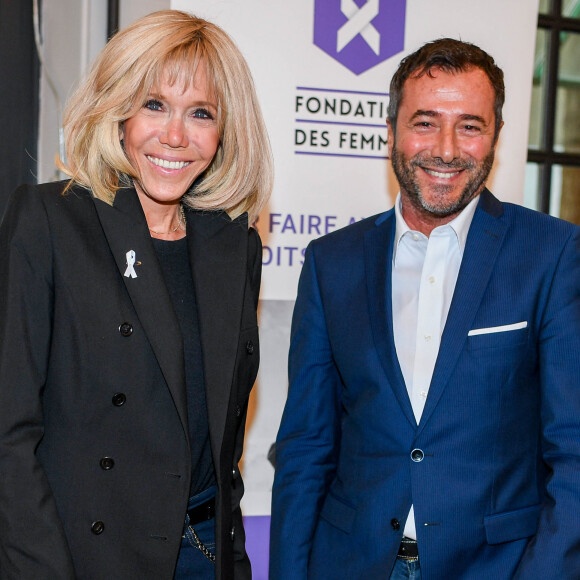 Exclusif - Bernard Montiel et la Première Dame Brigitte Macron  © Sébastien Valiela / Bestimage