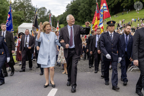 Mort à 81 ans de la princesse Marie du Liechtenstein - Le prince Hans-Adam II de Liechtenstein, la princesse Marie de Liechtenstein - Célébration de la fête nationale à Vaduz au Liechtenstein le 15 août 2019.