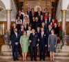 Le grand-duc héritier Guillaume, la grand-duchesse Maria-Teresa, le grand-duc Jean, le grand-duc Henri, la grande-duchesse héritière Stéphanie (Stéphanie de Lannoy), la princesse Sibilla, le prince Guillaume, le prince Nicolas, la princesse Margaretha de Liechtenstein, la princesse Marie-Astrid, l'archiduc Christian d'Autriche, le prince Jean et la princesse Annemarie de Bourbon-Parme et guest - La famille Grand-Ducal de Luxembourg lors de la cérémonie de clôture de l?année anniversaire des 125 ans de la dynastie Luxembourg-Nassau au Luxembourg, le 8 décembre 2016.