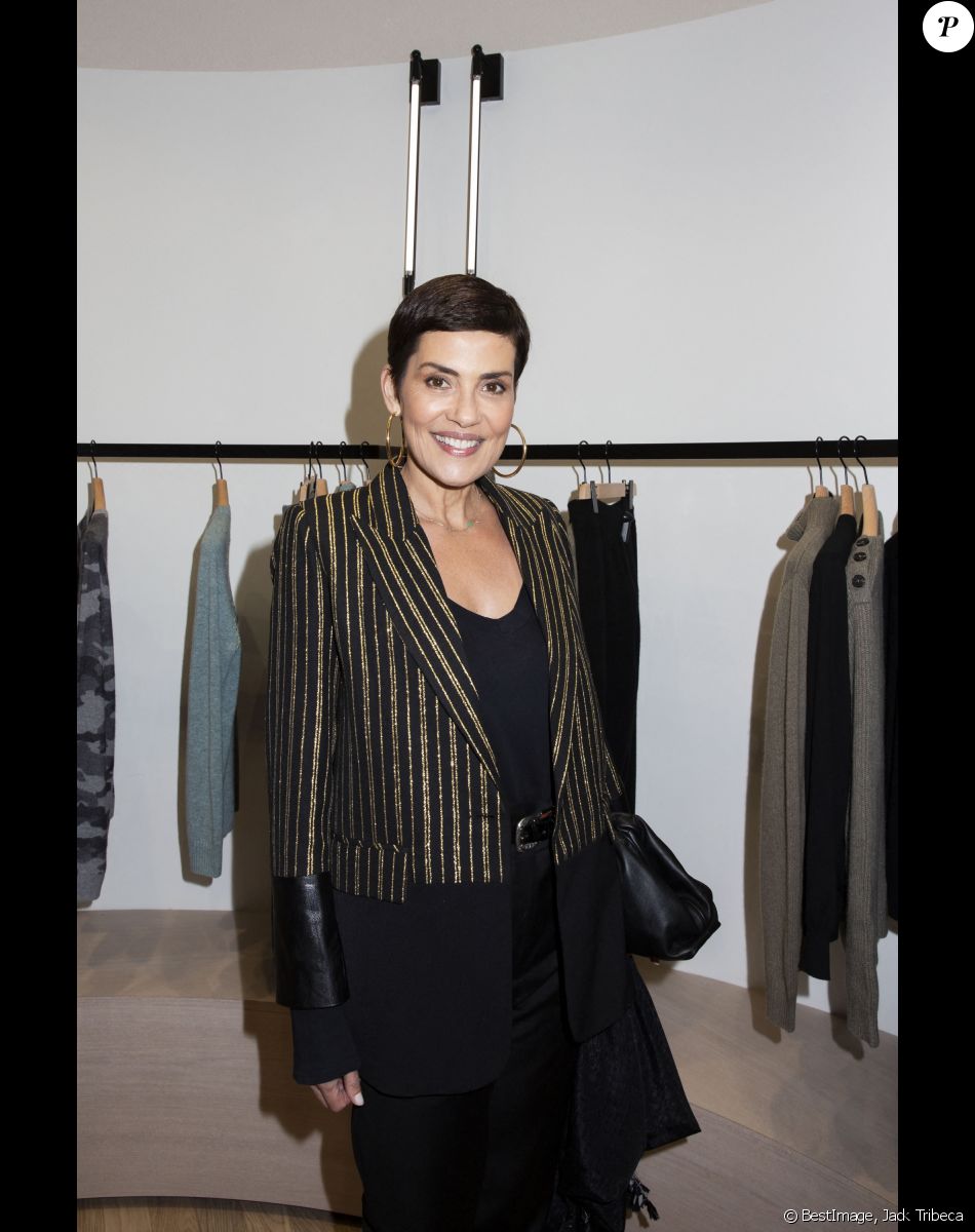 Exclusif - Cristina Cordula lors de l'inauguration de la boutique flagship "Kujten" (marque française spécialisée dans le cachemire), située avenue Victor Hugo à Paris, le 27 novembre 2019. © Jack Tribeca/Bestimage