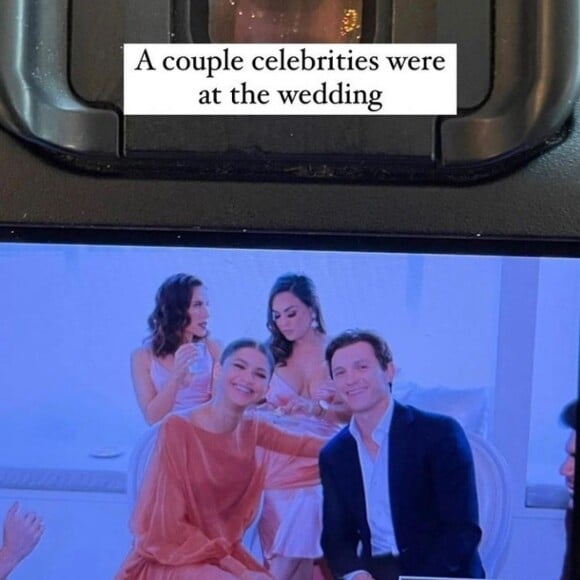 Zendaya et Tom Holland au mariage d'amis, en Californie. Août 2021