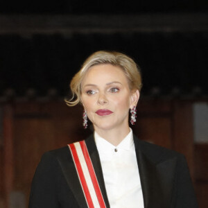 La princesse Caroline de Hanovre, la princesse Charlène de Monaco, le prince Albert II de Monaco - Arrivées à la soirée de gala à l'occasion de la fête nationale monégasque au Grimaldi Forum à Monaco le 19 novembre 2019. © Claudia Albuquerque/ Bestimage 