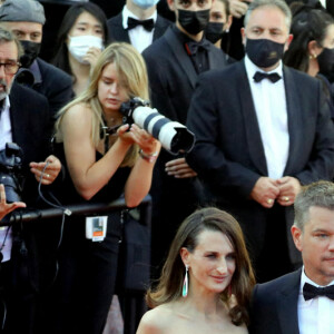 Camille Cottin, Matt Damon - Montée des marches du film " Stillwater " lors du 74ème Festival International du Film de Cannes. Le 8 juillet 2021 © Borde-Jacovides-Moreau / Bestimage