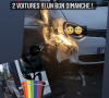 Justine Cordule dévoile une photo de ses deux voitures "explosées" après un accident - Instagram