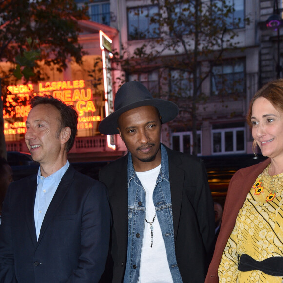 Stéphane Bern, Soprano et Daniela Lumbroso - Le chanteur Soprano inaugure sa statue de cire au Musée Grévin à Paris, France, le 19 septembre 2019. © Giancarlo Gorassini/Bestimage 