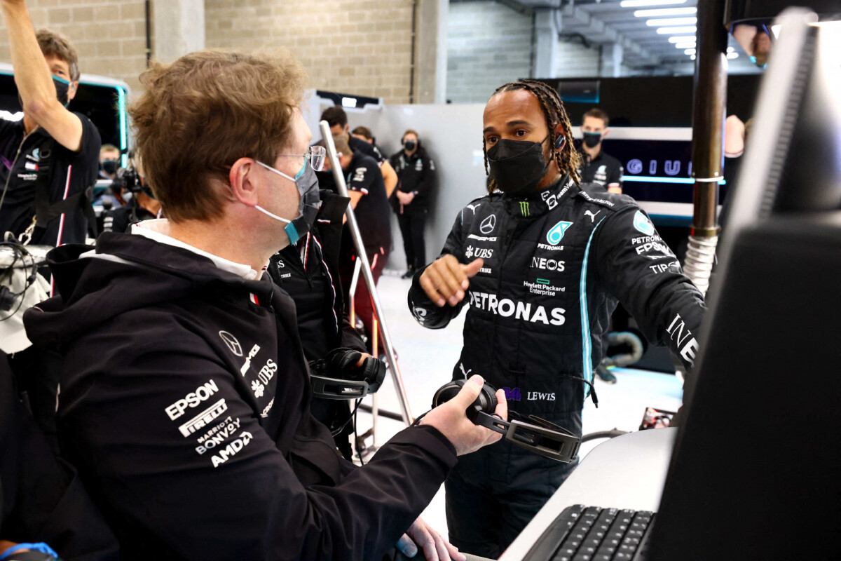 Photo : Lewis Hamilton lors des essais du Grand prix de Formule 1 de ...