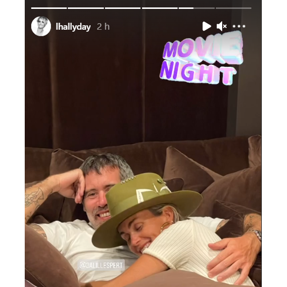 Laeticia Hallyday et son compagnon Jalil Lespert s'offrent une soirée cinéma après la rentrée des classes, le 2 septembre 2021 à Pacific Palisades (Los Angeles).