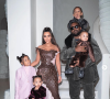 Kim Kardashian, Kanye West et leurs quatre enfants North, Saint, Chicago et Psalm ont assisté à la soirée du réveillon de Noël des Kardashian, chez Kourtney Kardashian. Los Angeles, le 24 décembre 2019.