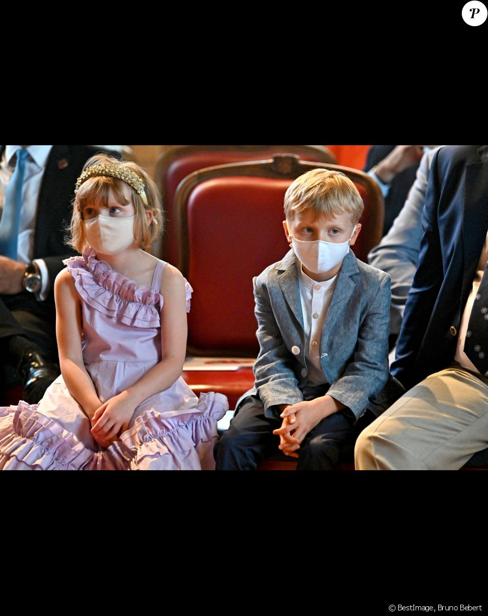 La princesse Gabriella et son frère Jacques au lancement du programme "Océano pour Tous" au Musée Océanographique de Monaco, le 1er juin 2021. © Bruno Bebert/Bestimage
