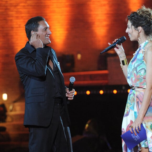 Exclusif - Dany Brillant et Laury Thilleman - Jour 2 - Plateau - Enregistrement de l'émission "La fête de la Chanson à l'Orientale" à Marrakech, qui sera diffusée le 4 septembre sur France 2. © Veeren / Bestimage