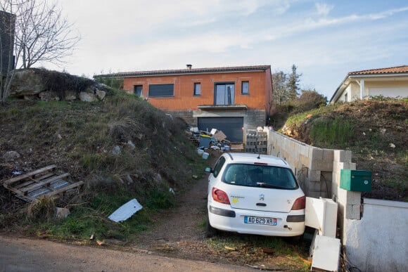 La maison en construction de Delphine Jubillar (Aussaguel) , disparue sans laisser de traces depuis le 16 décembre 2020 à Cagnac les Mines dans le Tarn.Le 7 janvier 2021 © Frédéric Maligne / Bestimage