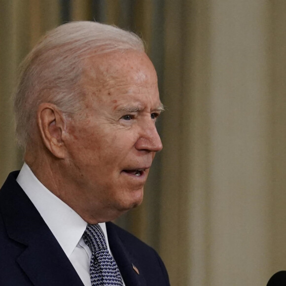 Le président américain Joe Biden prononce une allocution sur le rapport sur l'emploi du mois d'août de la Maison Blanche à Washington, The District, Etats-Unis, le 3 septembre 2021.