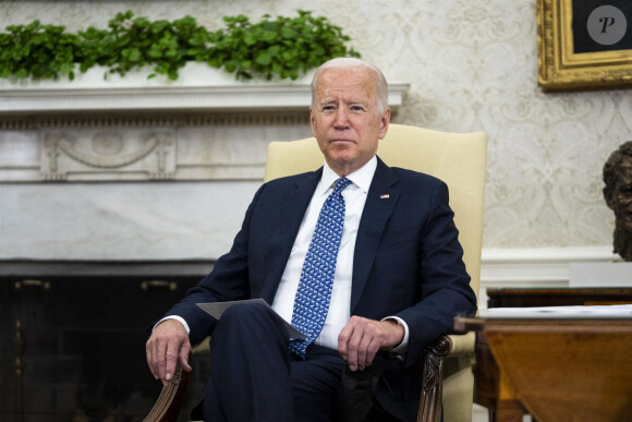 Le président des États-Unis, Joe Biden rencontre le président ukrainien Volodymyr Zelenskyy dans le bureau ovale de la Maison Blanche à Washington, DC. le 1er septembre 2021.