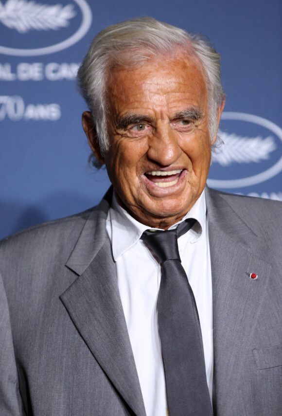 Jean-Paul Belmondo à l'occasion des 70 ans du tout premier festival de Cannes à l'école des Beaux Arts à Paris, le 20 Septembre 2016. © Dominique Jacovides/Bestimage